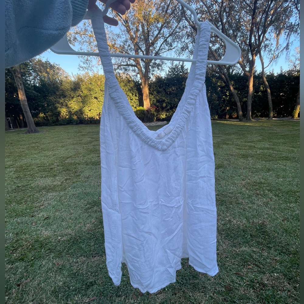 White Roxy tank top